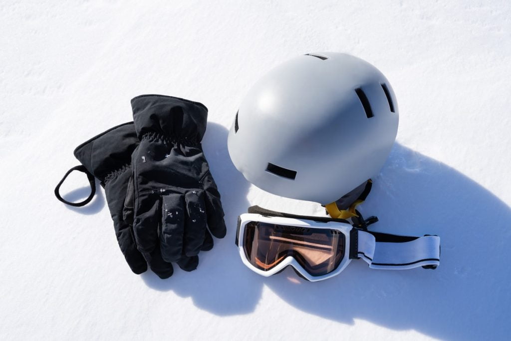 Snowboard gear closeup